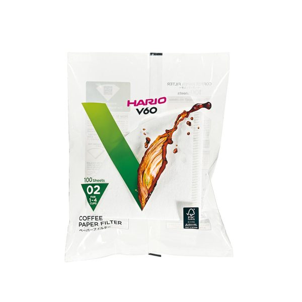 V60 papirfiltre hvide 2-kop